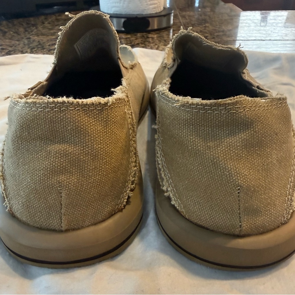 Skechers Tan Canvas Slip-On Loafers - Picture 8 of 8